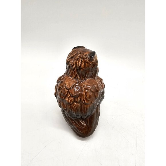 Vintage Goebel Porcelain Brown Screech Owl Bird #38317-08 Figurine West Germany - Picture 4 of 7